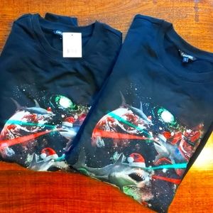 Ugly Christmas Sweater Sharks with Laser Beams